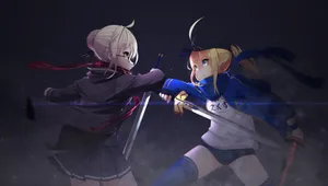 4546x2575 Heroine X And Saber Anime Fate Grand Order Wallpaper Wallpaper
