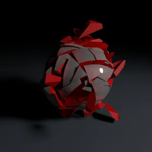 4d Ultra Hd Glass Red Ball Wallpaper