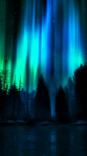 4k Android Dark Northern Lights Wallpaper