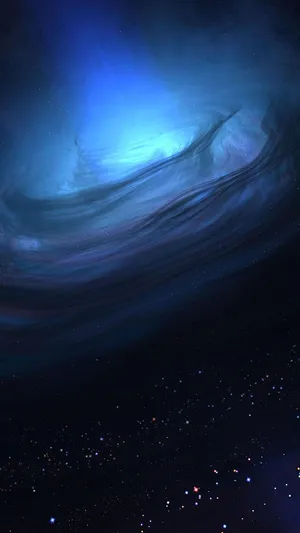 4k Black Hole Blue Gas Clouds Wallpaper