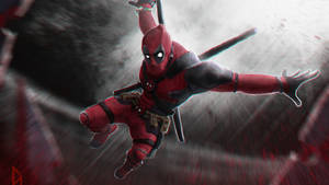 4k Deadpool In Motion Wallpaper