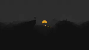 4k Firewatch Yellow Moon River Wallpaper
