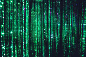 4k Green Glitter Strips Wallpaper