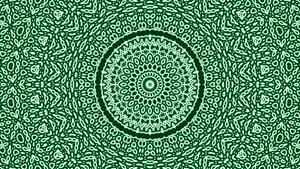 4k Green Mandala Vector Art Wallpaper