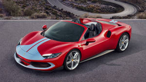 4k Laptop Car Red Ferrari Wallpaper