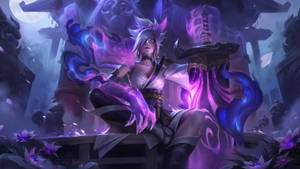 4k Lol Spirit Blossom Riven Purple Wallpaper