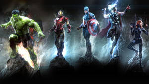 4k Marvel Famous Five Avengers Wallpaper