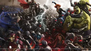 4k Marvel In Battle Wallpaper