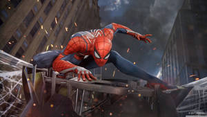 4k Marvel Spiderman In Battlefield Wallpaper