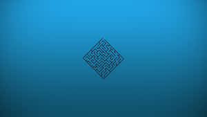 4k Minimal Blue Maze Puzzle Wallpaper