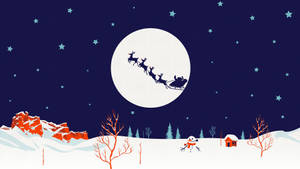4k Minimalist Santa Claus Christmas Wallpaper