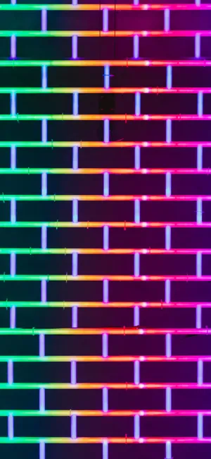 4k Neon Iphone Brick Wall Wallpaper