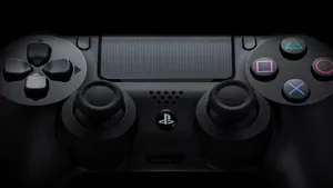4k Ps4 Black Controller Wallpaper