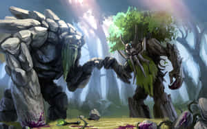 4k Ultra Hd Gaming Dota 2 Tiny And Treant Wallpaper