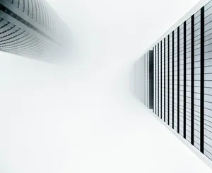4k White Two Skyscrapers Wallpaper