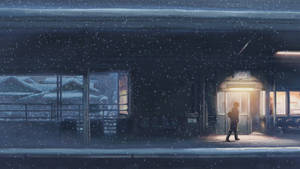 5 Centimeters Per Second Retro Anime Aesthetic Wallpaper