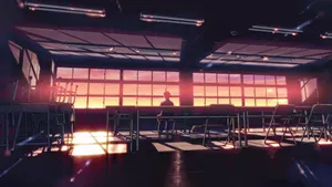 5 Centimeters Per Second Takaki At Sunset Wallpaper