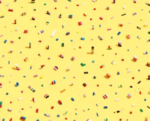 70s Aesthetic Desktop Lego Seamless Pattern Wallpaper