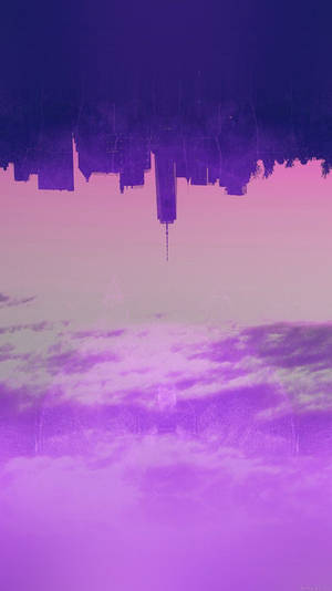 750x1334 Get Wallpaper /21sh6ua City Art Illust Purple Wallpaper