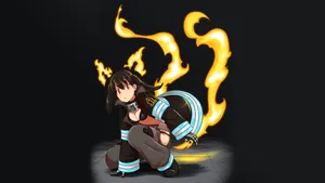7680x4320 Fire Force Tamaki Kotatsu Flame 8k Wallpaper Wallpaper