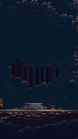 8 Bit Japan Ship Wallpaper