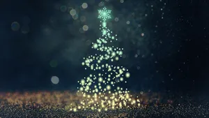 8k Christmas Tree Bokeh Wallpaper