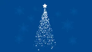 8k Christmas Tree Star Vector Wallpaper
