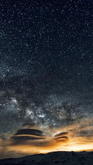 8k Iphone Majestic Starry Night Wallpaper