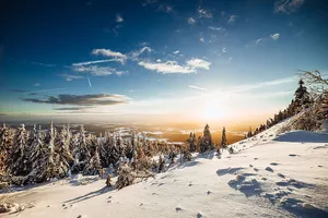 8k Ultra Hd Czech Winter Scenery Wallpaper