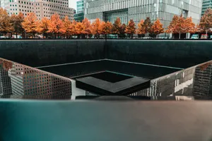 911 Memorial Pool Autumn Trees Wallpaper