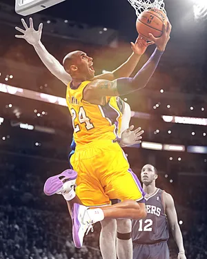 A Basketball Player Is In The Air Wallpaper