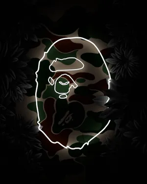 A Bathing Ape Neon Head Wallpaper Wallpaper