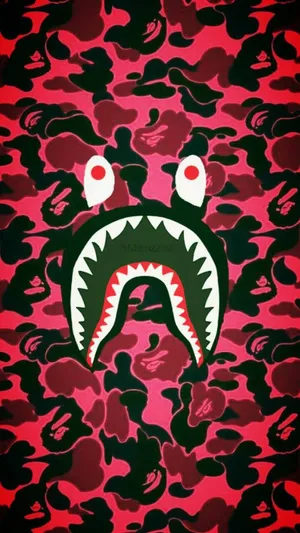 A Bathing Ape Shark Camo Wallpaper Wallpaper