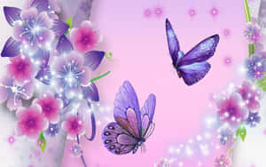 A Beautiful Blue Butterfly Wallpaper