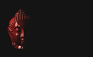 A Beautiful Buddha Head Figurine Wallpaper