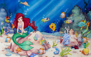 A Beautiful Dream Of Undiscovered Adventures With The Magical Little Mermaid. Wallpaper