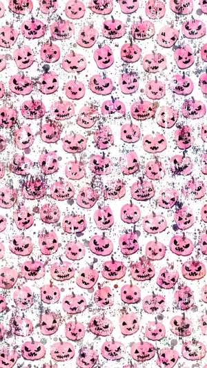 A Beautiful Pink Pumpkin Against An Autumn Background Wallpaper