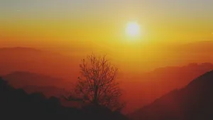 A Beautiful Sunrise In The Countryside Wallpaper