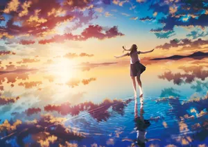 A Beautiful Sunset Surrounded By The Beauty Of Nature Wallpaper