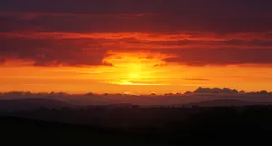 A Beautiful Sunset View Of The Sky Wallpaper