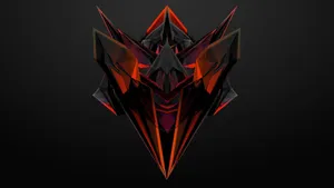 A Black And Red Design With A Red And Orange Design Wallpaper