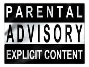 A Black And White Sign That Says Parental Advisory Explicit Content Wallpaper