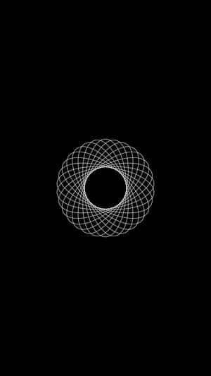 A Black Background With A Circle On It Wallpaper