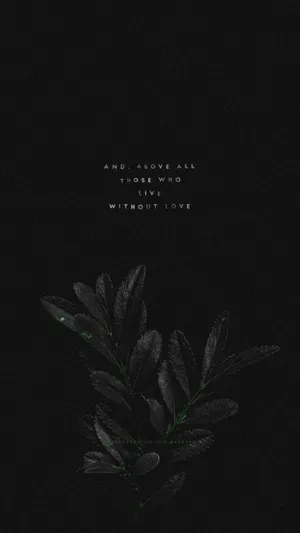 A Black Background With A Quote On It Wallpaper