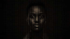 A Black Background With A Woman's Face In The Middle Wallpaper