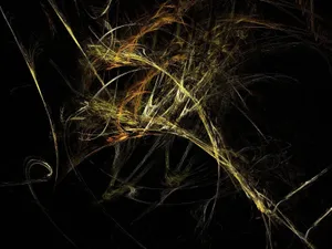 A Black Background With A Yellow And Gold Pattern Wallpaper