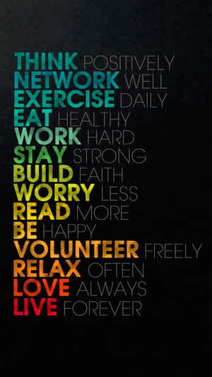 A Black Background With Words On It Wallpaper