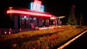 A Blast From The Past: Retro Diner Interior Wallpaper