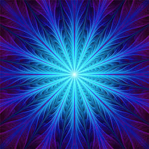 A Blue And Purple Starburst Design Wallpaper