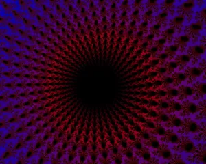 A Blue And Red Spiral Pattern With A Black Background Wallpaper